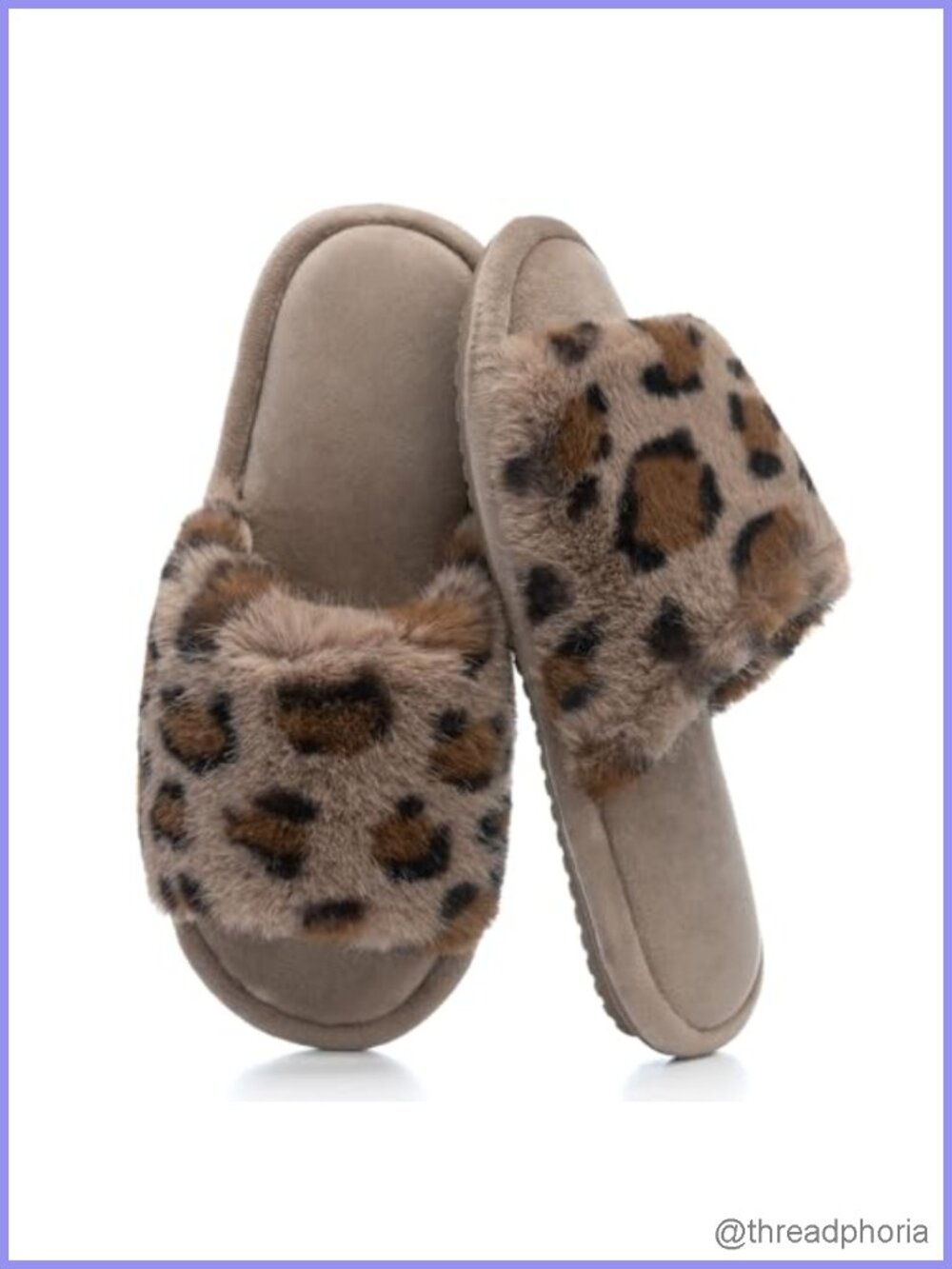 Fuzzy Memory Foam Open Toe House Slippers Faux Fur Anti Slip